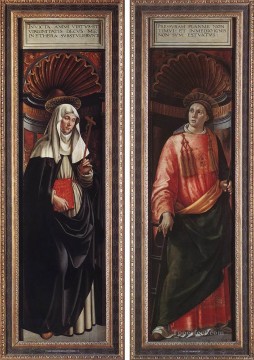  Irlanda Lienzo - Santa Catalina de Siena y San Lorenzo Renacimiento Florencia Domenico Ghirlandaio